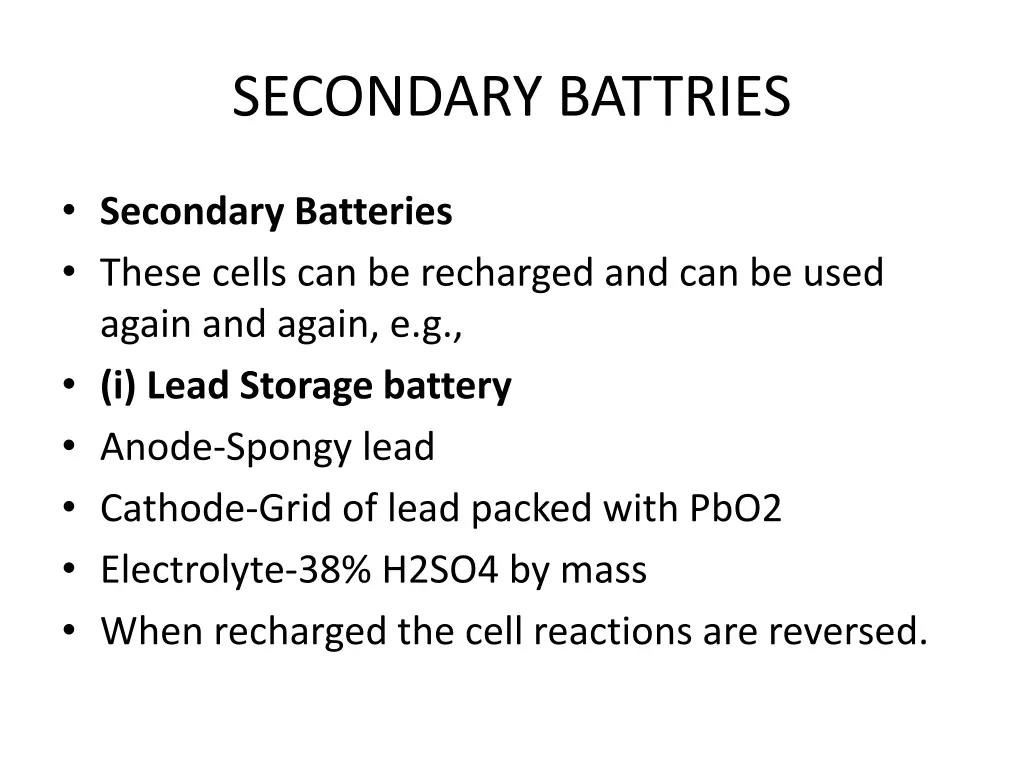 secondary battries