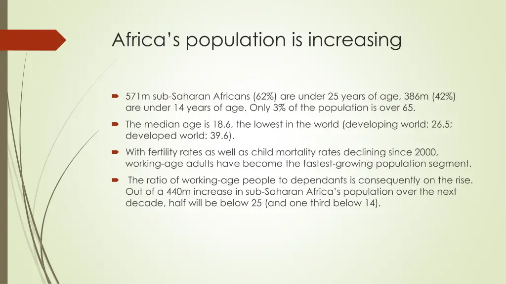 africa s population is increasing