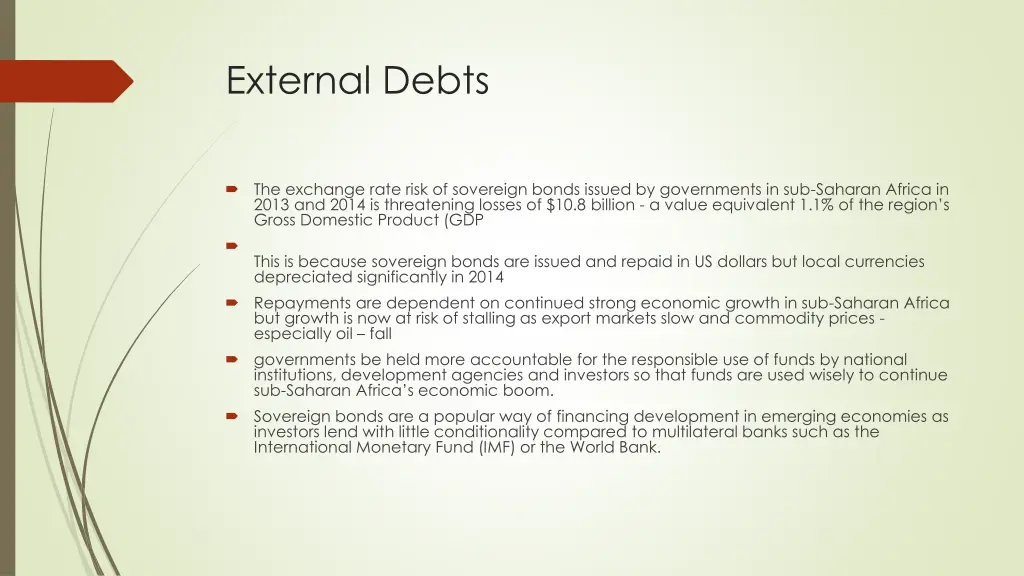 external debts