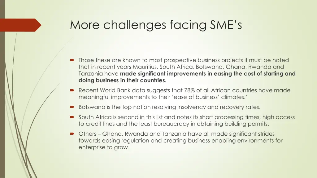 more challenges facing sme s