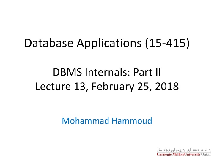 database applications 15 415