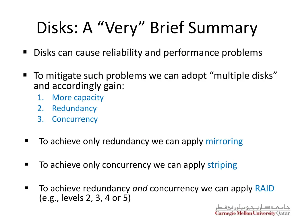 disks a very brief summary 1