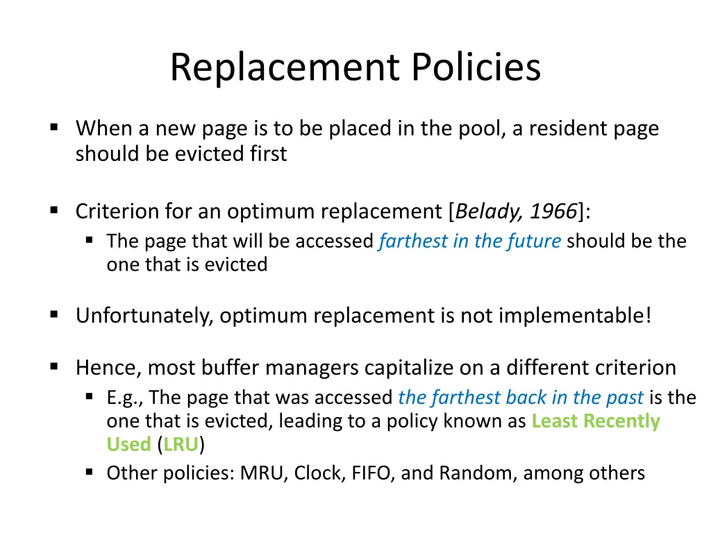 replacement policies 1