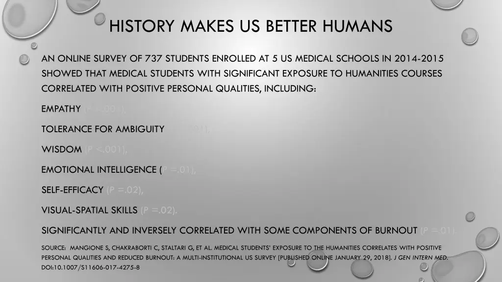 history makes us better humans