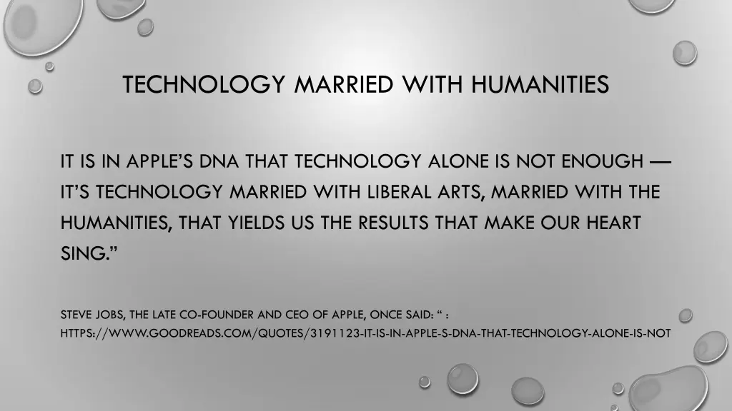 technology married with humanities