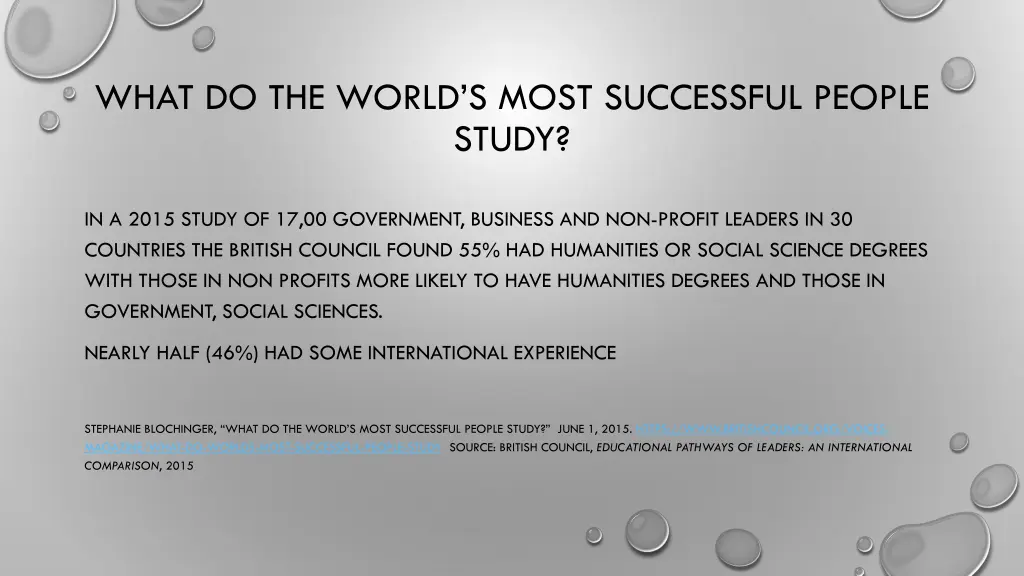 what do the world s most successful people study