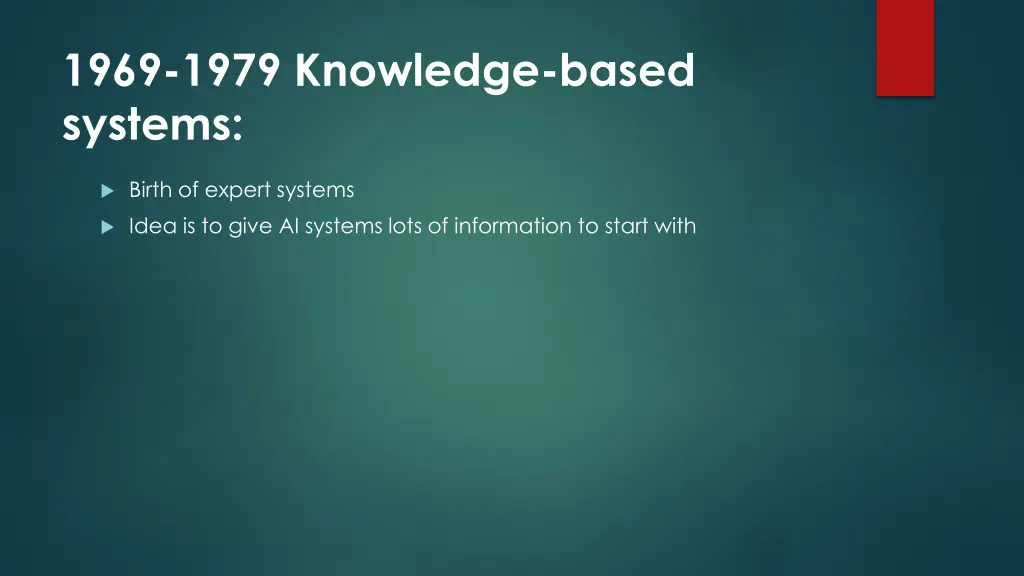 1969 1979 knowledge based systems