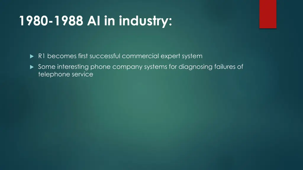 1980 1988 ai in industry