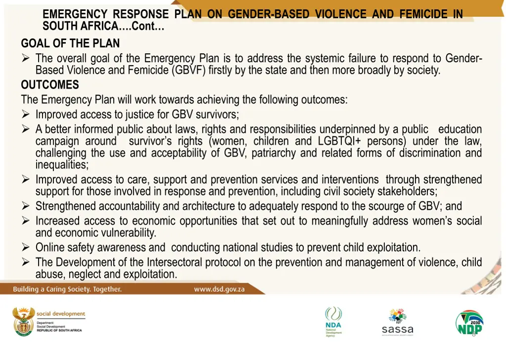 emergency response plan on gender based violence 1