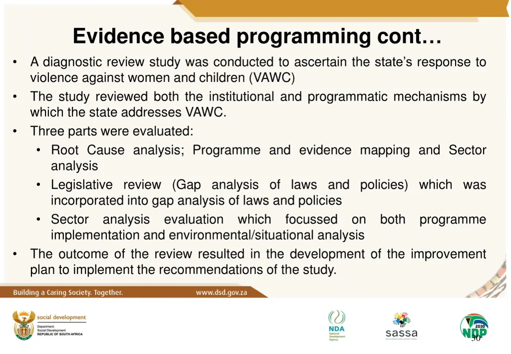 evidence based programming cont a diagnostic