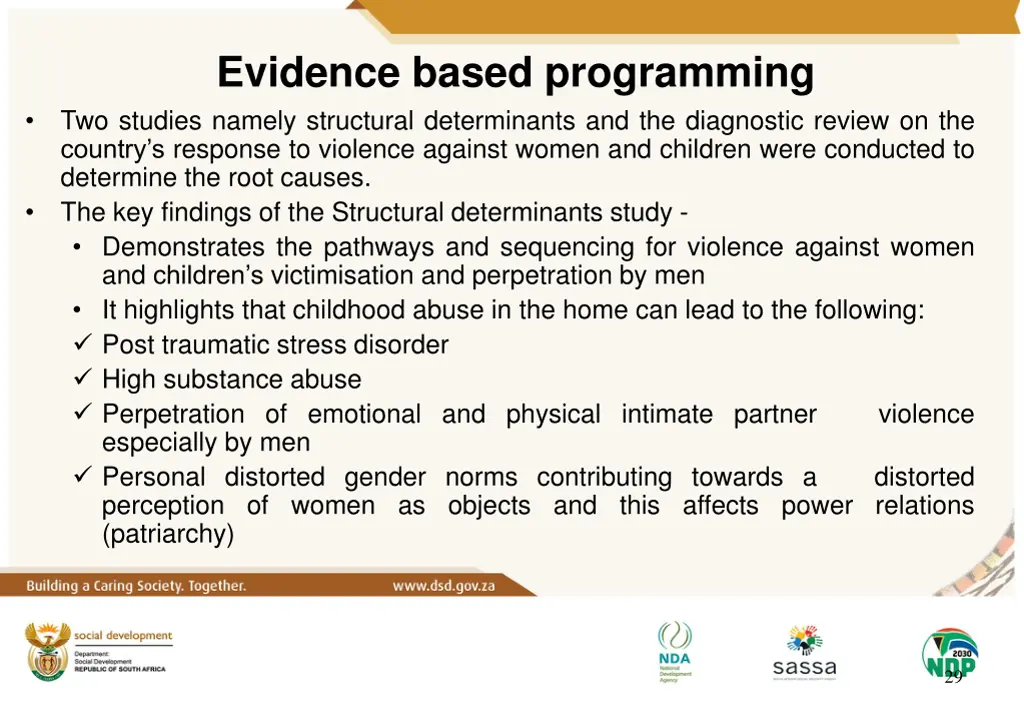 evidence based programming two studies namely