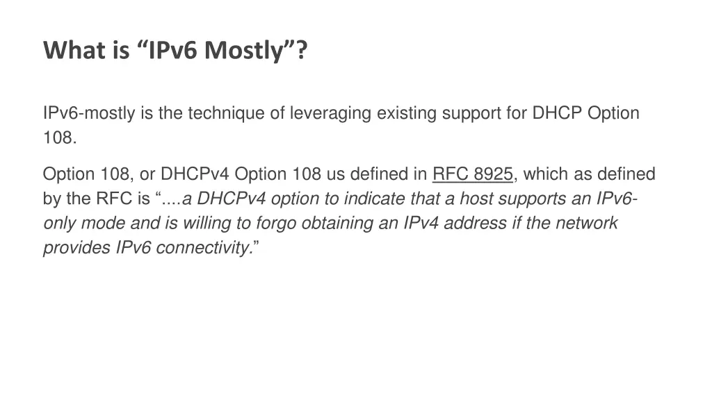 what is ipv6 mostly