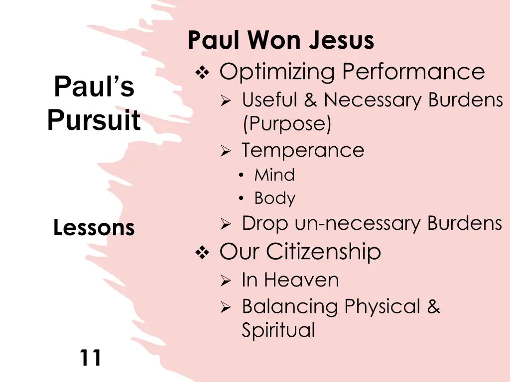 paul won jesus optimizing performance useful