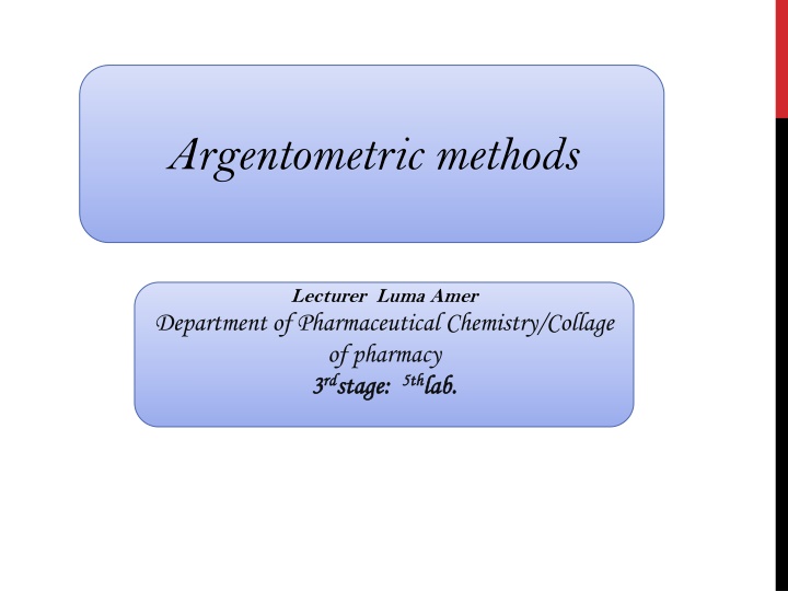 argentometric methods