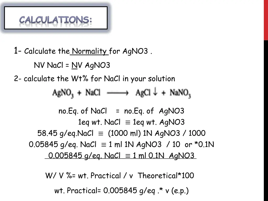 calculations