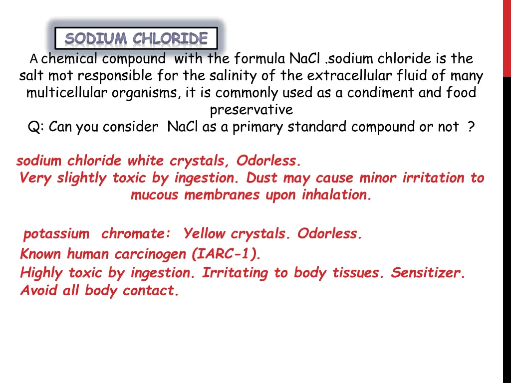 sodium chloride a chemical compound with