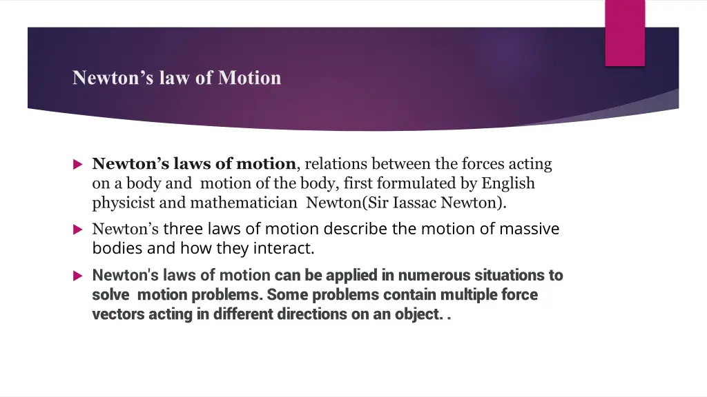 newton s law of motion