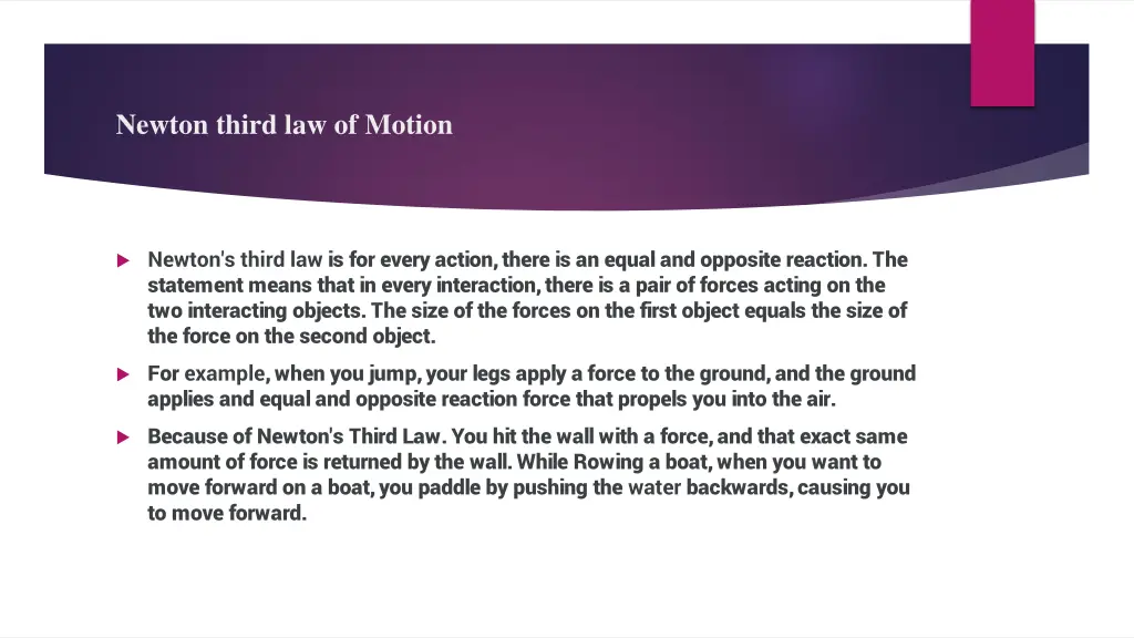 newton third law of motion