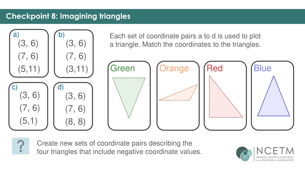 checkpoint 8 imagining triangles