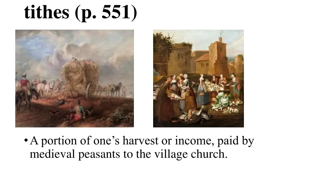 tithes p 551