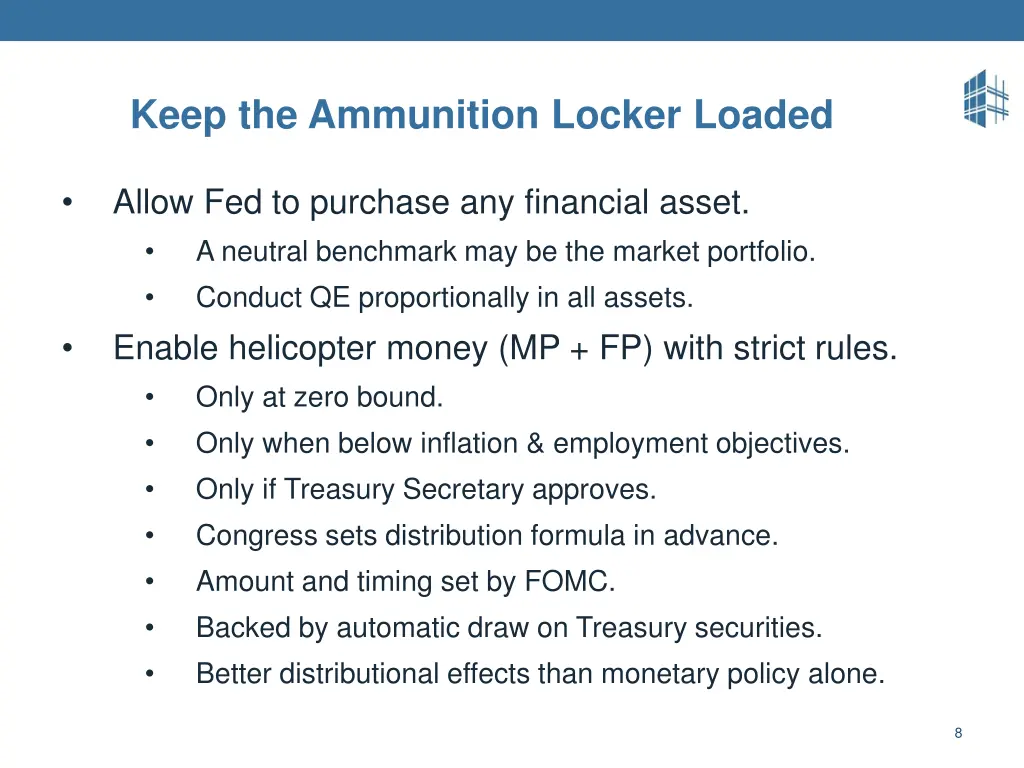 keep the ammunition locker loaded