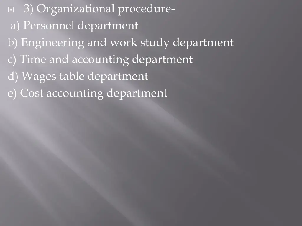 3 organizational procedure a personnel department