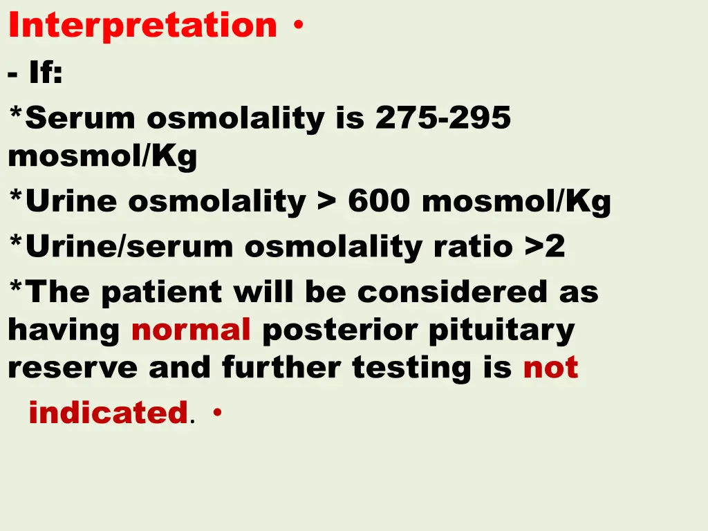 interpretation if serum osmolality