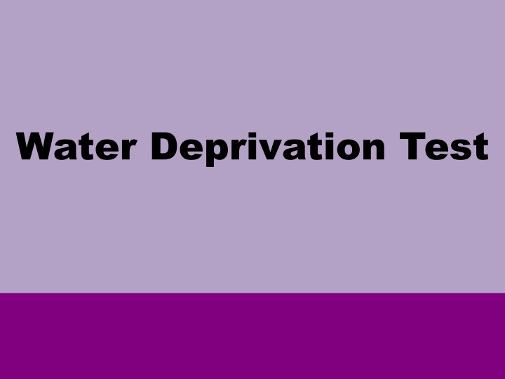 water deprivation test