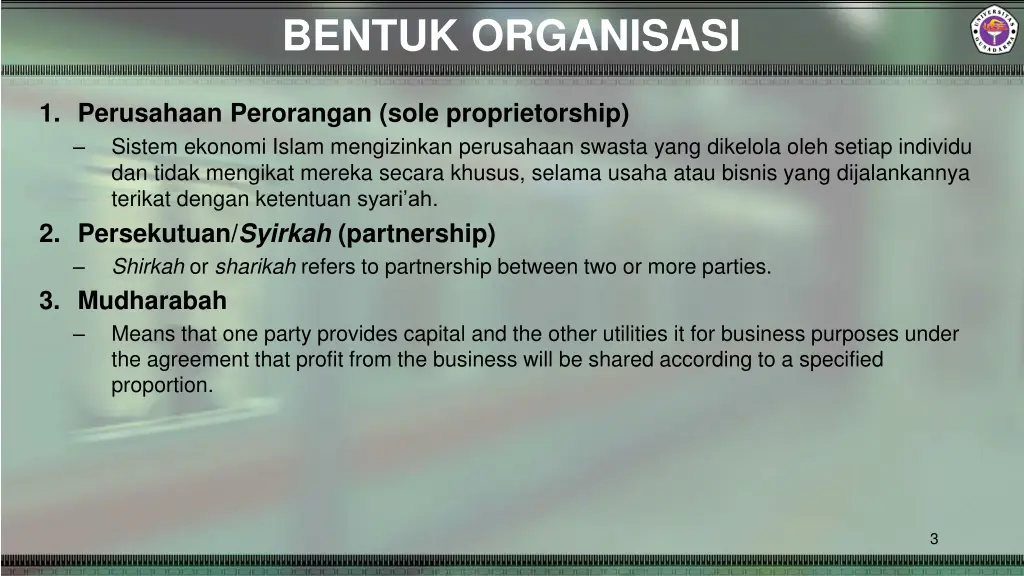 bentuk organisasi