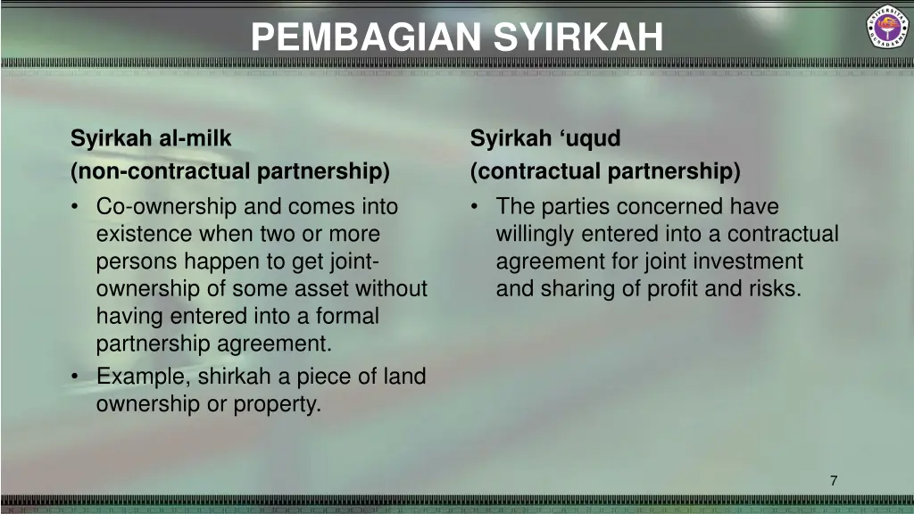 pembagian syirkah 1