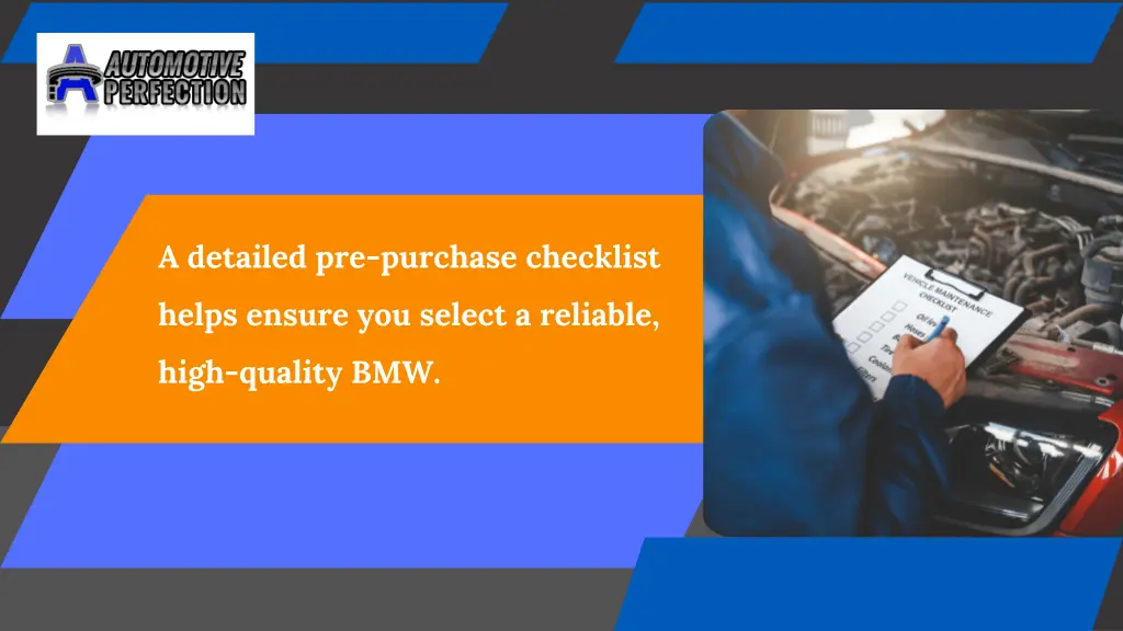 a detailed pre purchase checklist