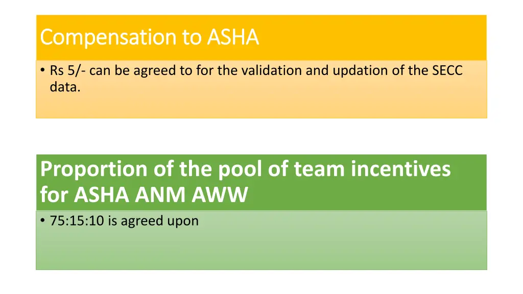 compensation to asha compensation to asha