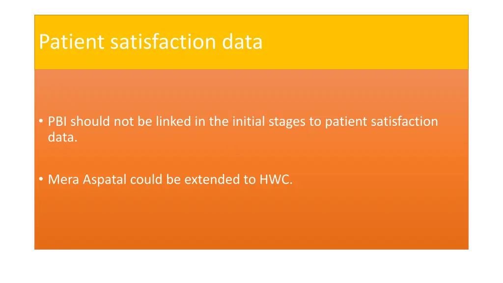 patient satisfaction data