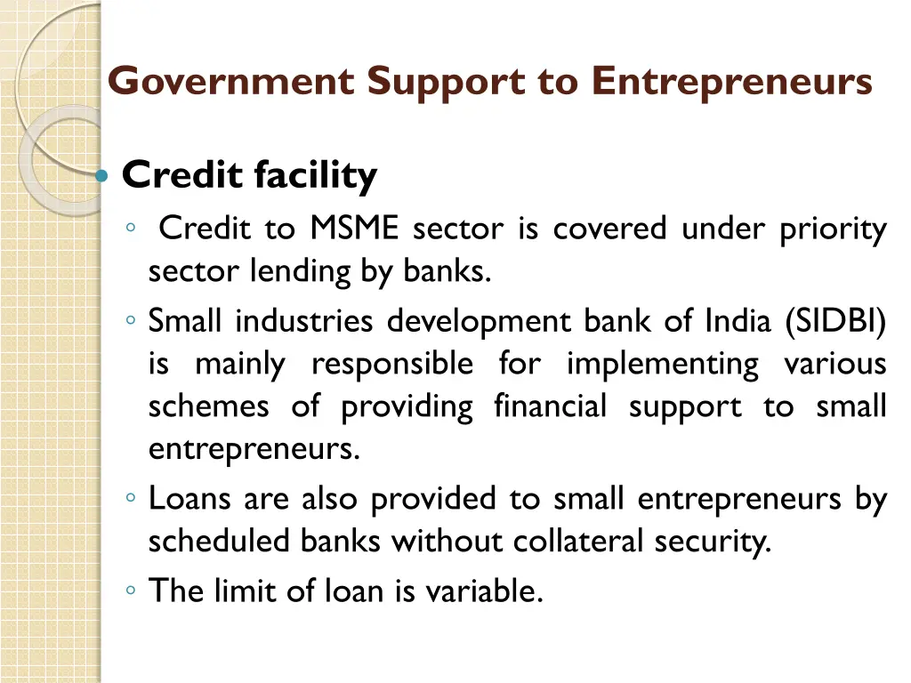 government support to entrepreneurs 4