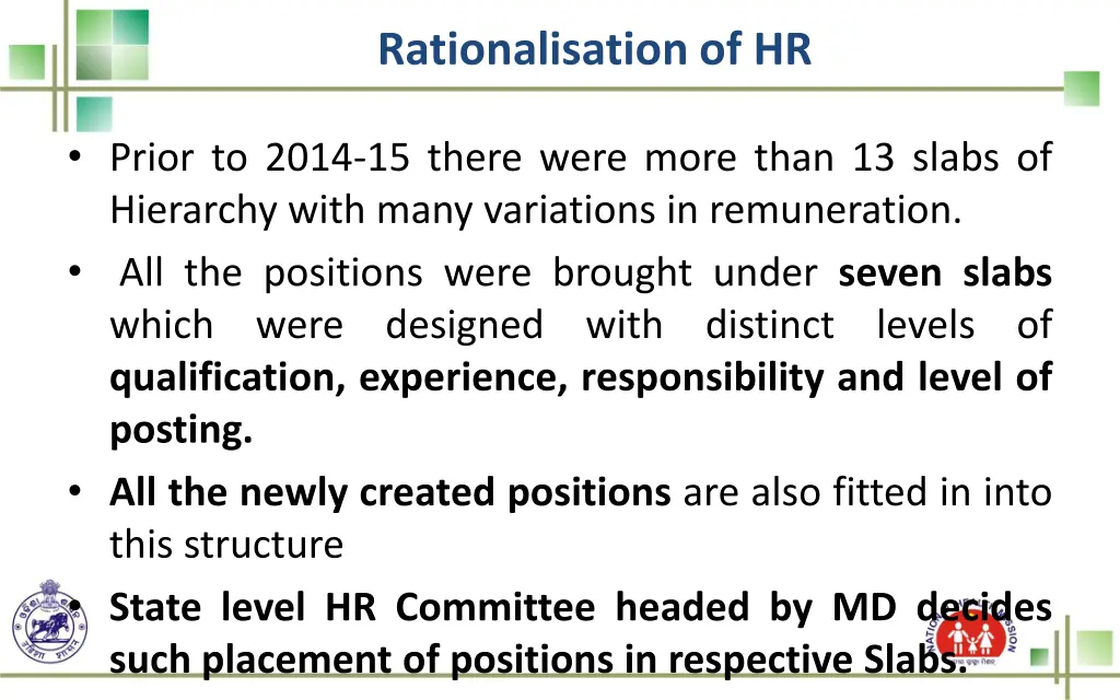 rationalisation of hr