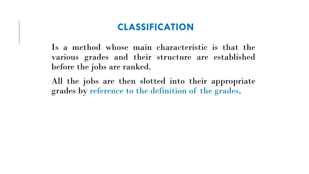 classification