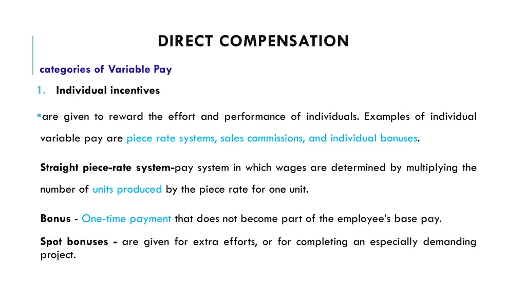 direct compensation 2