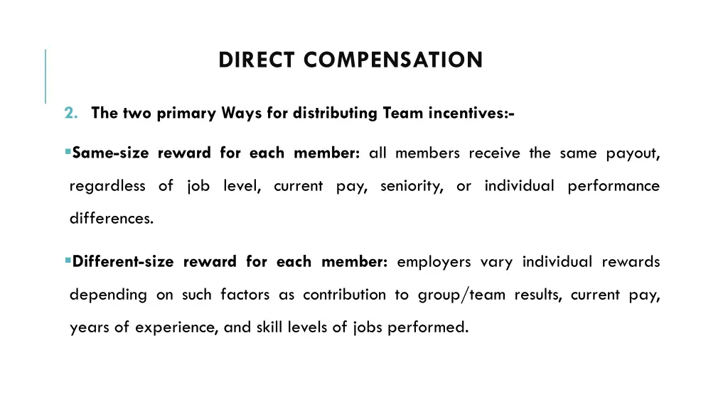 direct compensation 5