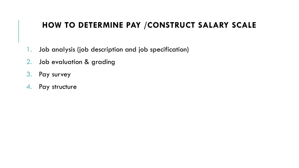 how to determine pay construct salary scale