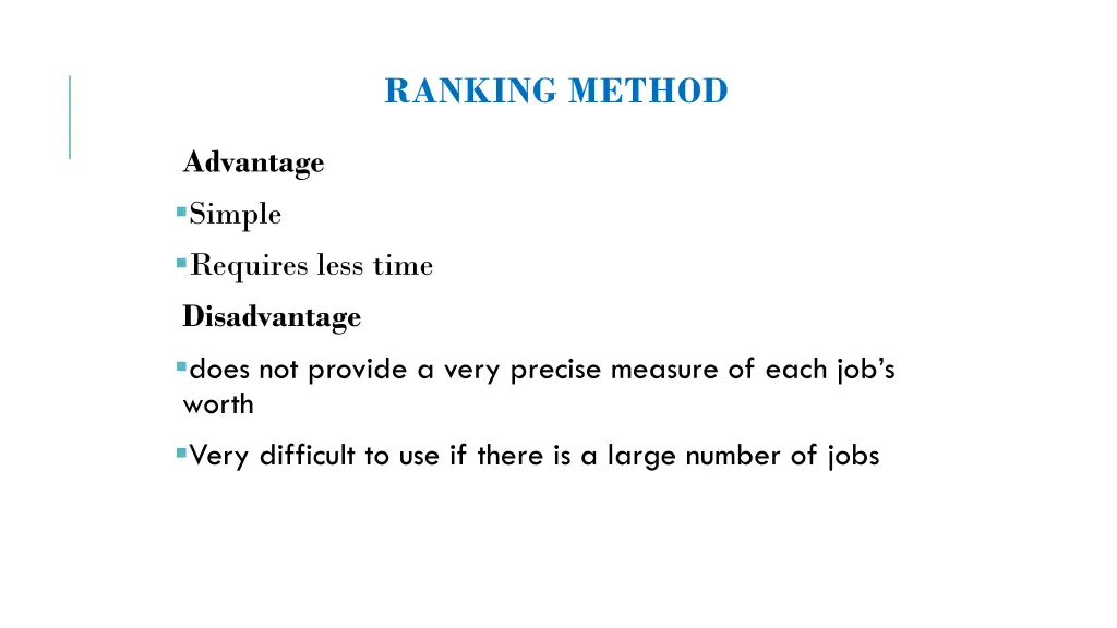 ranking method