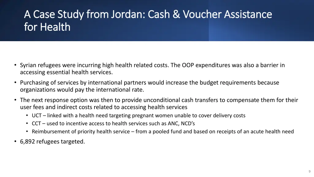 a case study from jordan cash voucher assistance