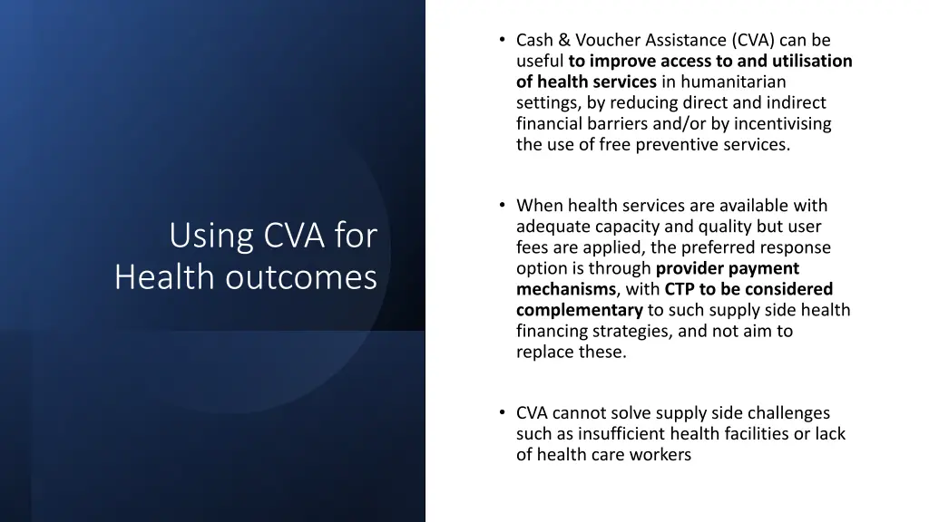 cash voucher assistance cva can be useful