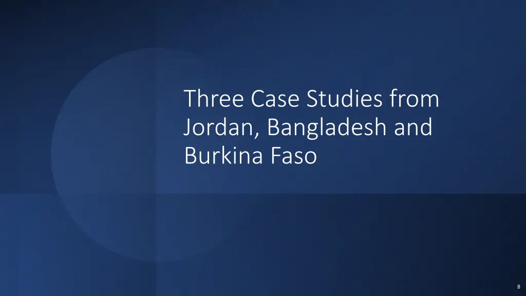 three case studies from jordan bangladesh