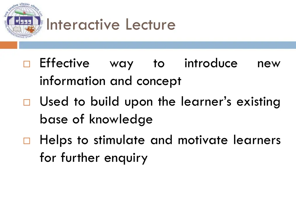 interactive lecture