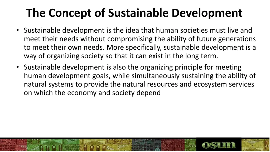 the concept of sustainable development