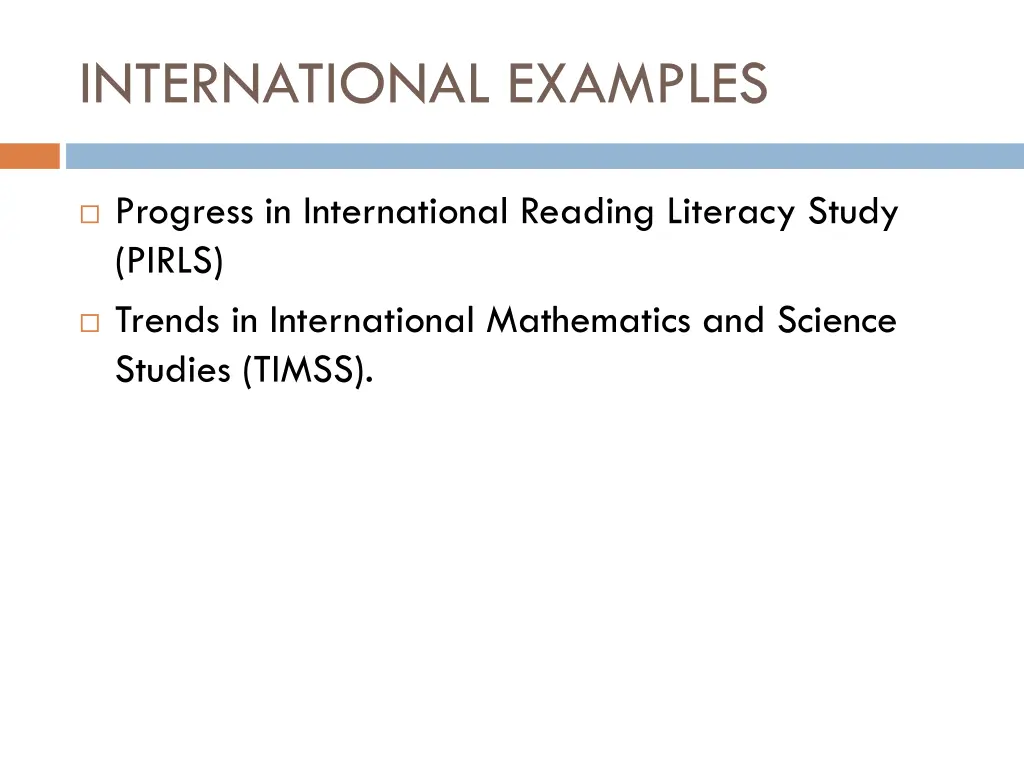 international examples