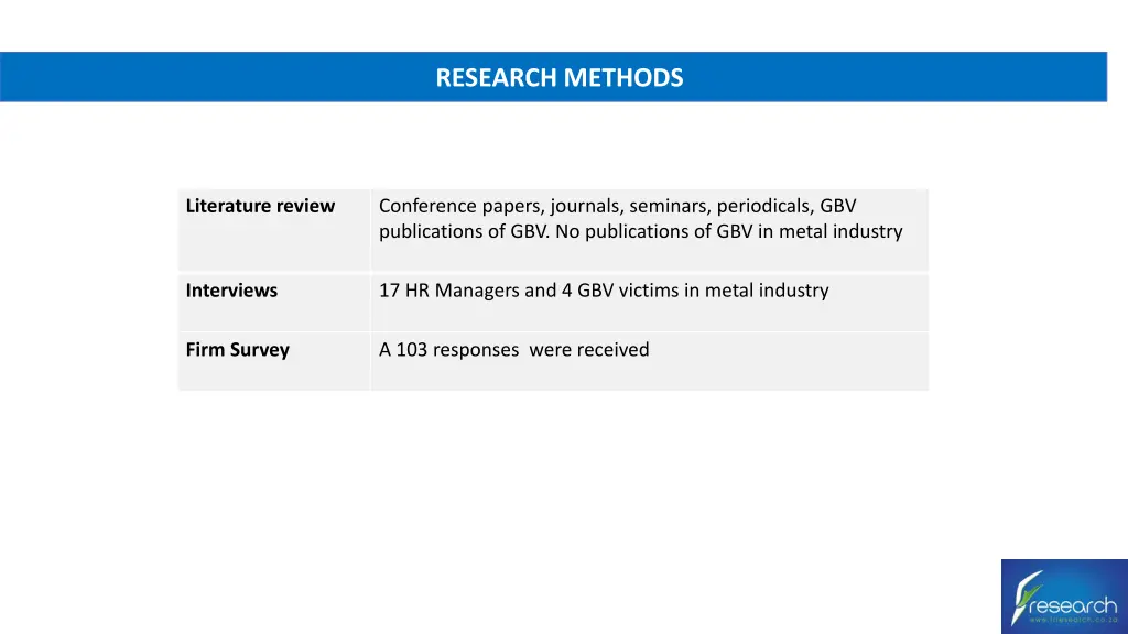 research methods