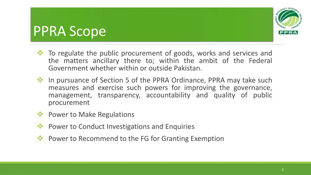 ppra scope