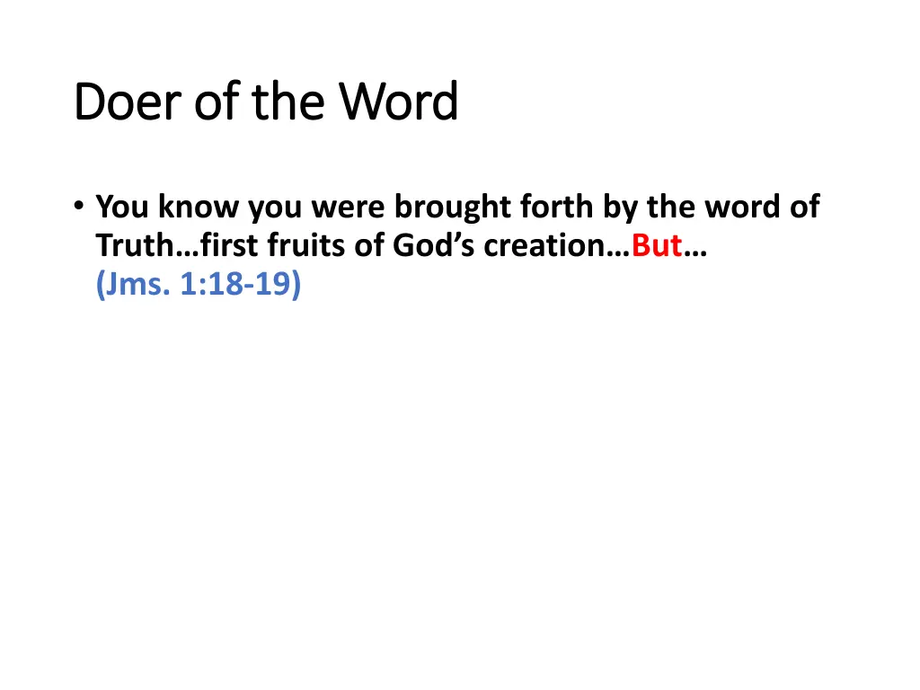 doer of the word doer of the word