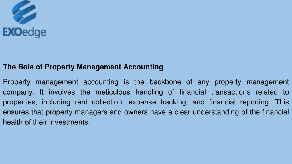 the role of property management accounting